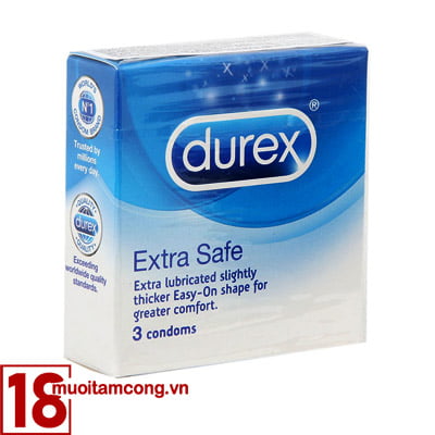 Durex Extra Safe hộp 3 bao