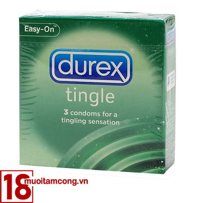 Durex Tingle hộp 3 bao hương Bạc Hà mát lạnh